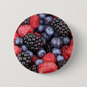 Juicy en Ripe Berry Fruit Medley Ronde Button 5,7 Cm