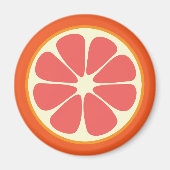 Juicy Grapefruit Summer Citrus Fruit Slice Kitchen Magneet (Voorkant)