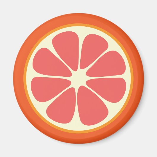 Juicy Grapefruit Summer Citrus Fruit Slice Kitchen Magneet (Voorkant)