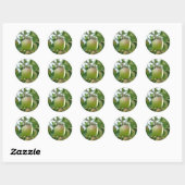 Juicy Green Apple Ronde Sticker (Vel)