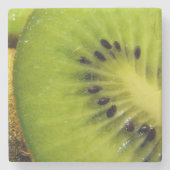 Juicy Green Fruity Kiwi - Stone Onderzetter (Voorkant)
