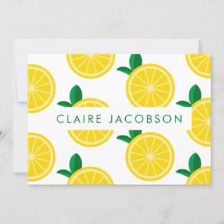 Juicy Lemons Personalized Stationery Bedankkaart