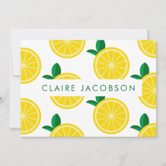 Juicy Lemons Personalized Stationery Feestdagenkaart