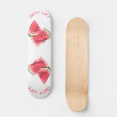 Juicy Life Watermelon Skateboard Gift - Jouw tekst (Voorkant)