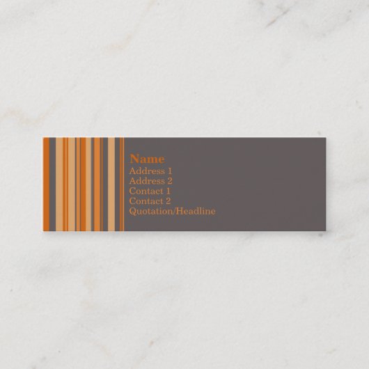 Juicy Oranje Profilecard Mini Visitekaartje (Voorkant)