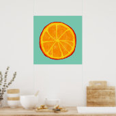 Juicy Oranje Slice Custom Poster (Keuken)