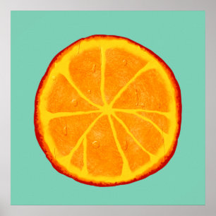 Juicy Oranje Slice Custom Poster
