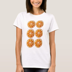 Juicy oranje slice waterverf art. pop art. t-shirt