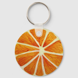 Juicy Oranje waterverf fruit pop Sleutelhanger