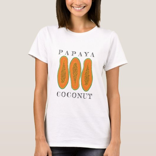 Juicy Papaya Coconut T-shirt (Voorkant)