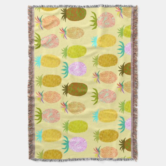 Juicy Pineapple Pattern Deken (Voorkant Verticaal)