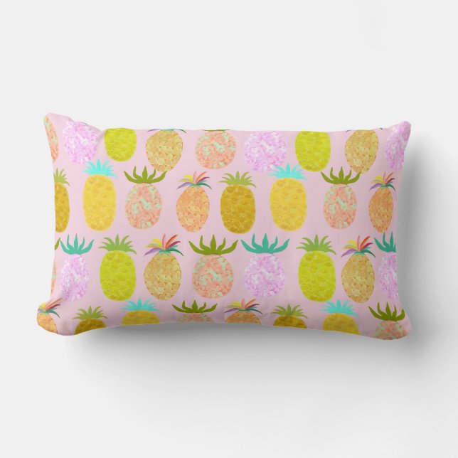 Juicy Pineapple Pattern Kussen (Voorkant)