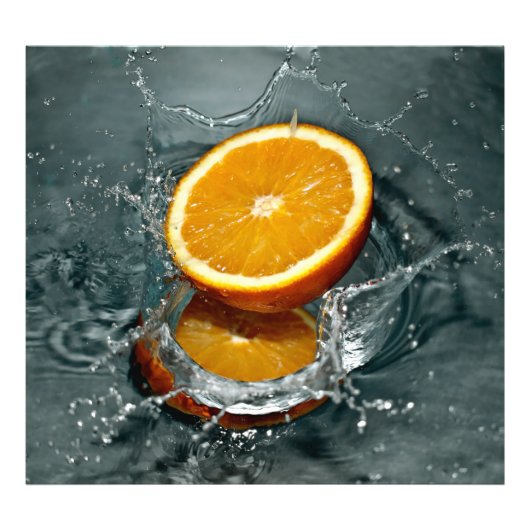 Juicy-positief sinaasappel voor vitamine stemming foto afdruk (Voorkant)
