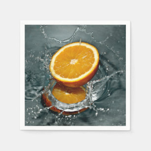 Juicy-positief sinaasappel voor vitamine stemming servet