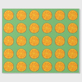Juicy Realistic Oranje Slices Cadeaupapier (Vlak)