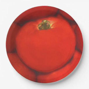 Juicy Red Homegrown Garden Tomaten Papieren Bordje