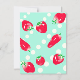 Juicy Red Strawberries Briefkaart (Mint)