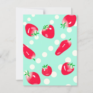 Juicy Red Strawberries Briefkaart (Mint)
