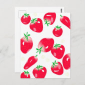 Juicy Red Strawberries Briefkaart (wit) (Voorkant / Achterkant)