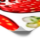 Juicy Red Strawberries Pattern Poster (Hoek)