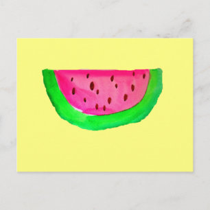 Juicy roze watermeloen briefkaart