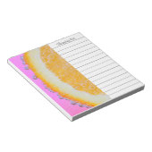 Juicy splash of oranje notitieblok (Schuin)