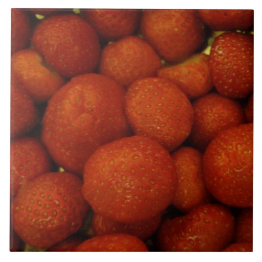 Juicy Strawberries Tile Tegeltje (Voorkant)