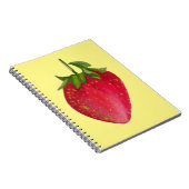 Juicy Strawberry fruit waterverf macro art Notitieboek (Rechterzijde)