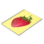 Juicy Strawberry fruit waterverf macro art Notitieboek (Linkerzijde)