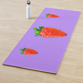 Juicy Strawberry in Pop Art Style Yogamat