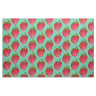 Juicy Strawberry pop waterverf Stof