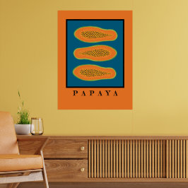 Juicy Trio Papaya Oranje Poster