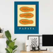 Juicy Trio Papaya Poster (Thuiskantoor)