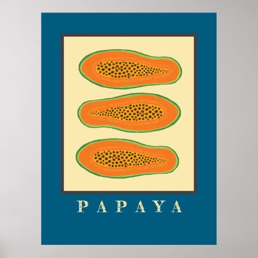 Juicy Trio Papaya Poster (Voorkant)
