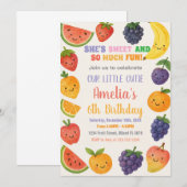 Juicy Tropical Birthday Invitation Kaart (Voorkant / Achterkant)