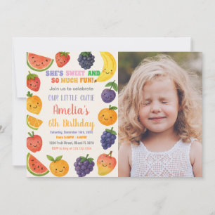 Juicy Tropical Birthday Invitation Kaart