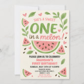 Juicy Watermelon 1er Birthday Invitation (Devant)