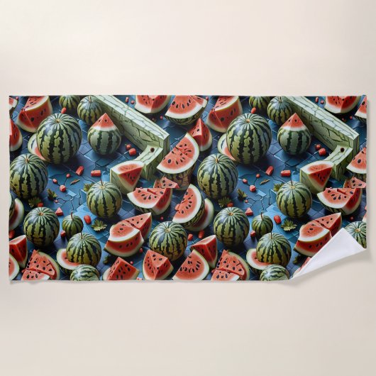 Juicy Watermelon Pattern Design 2 Strandlaken (Voorkant)