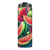 Juicy Watermelon Slices Summer Fun Thermosbeker (Voorkant)