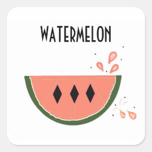 Juicy Watermelon Vierkante Sticker