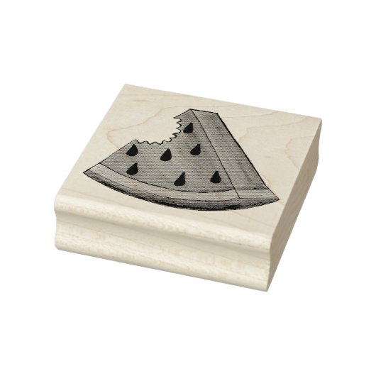 Juicy Watermelon Wedge Slice Green Rind Seed Fruit Rubberstempel (Stempel)
