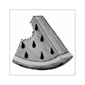 Juicy Watermelon Wedge Slice Green Rind Seed Fruit Rubberstempel (Afrduk)