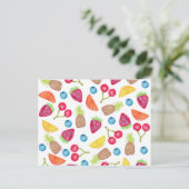 Juicy Waterverf Hand Painted Fruit Pattern Briefkaart (Staand voorkant)