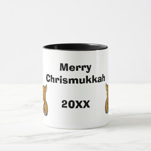 Juif et Gentil Reindeer Chrismukkah Mug (Centre)
