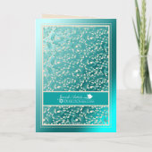 Juif Graduation Félicitations Damask Carte Turquoi (Dos)