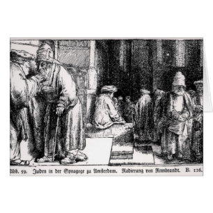 Juifs dans la synagogue à Amsterdam