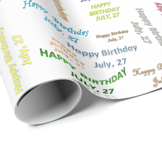 Juillet, 27 Anniversaire Cadeau Papier (Coin rond)