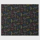 Juillet, 4 Anniversaire Papier cadeau d'enveloppem (Plat)