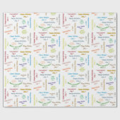 Juillet, 7 Anniversaire Papier Cadeau (Plat)