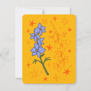 Juillet Anniversaire Mois Carte (Larkspur)